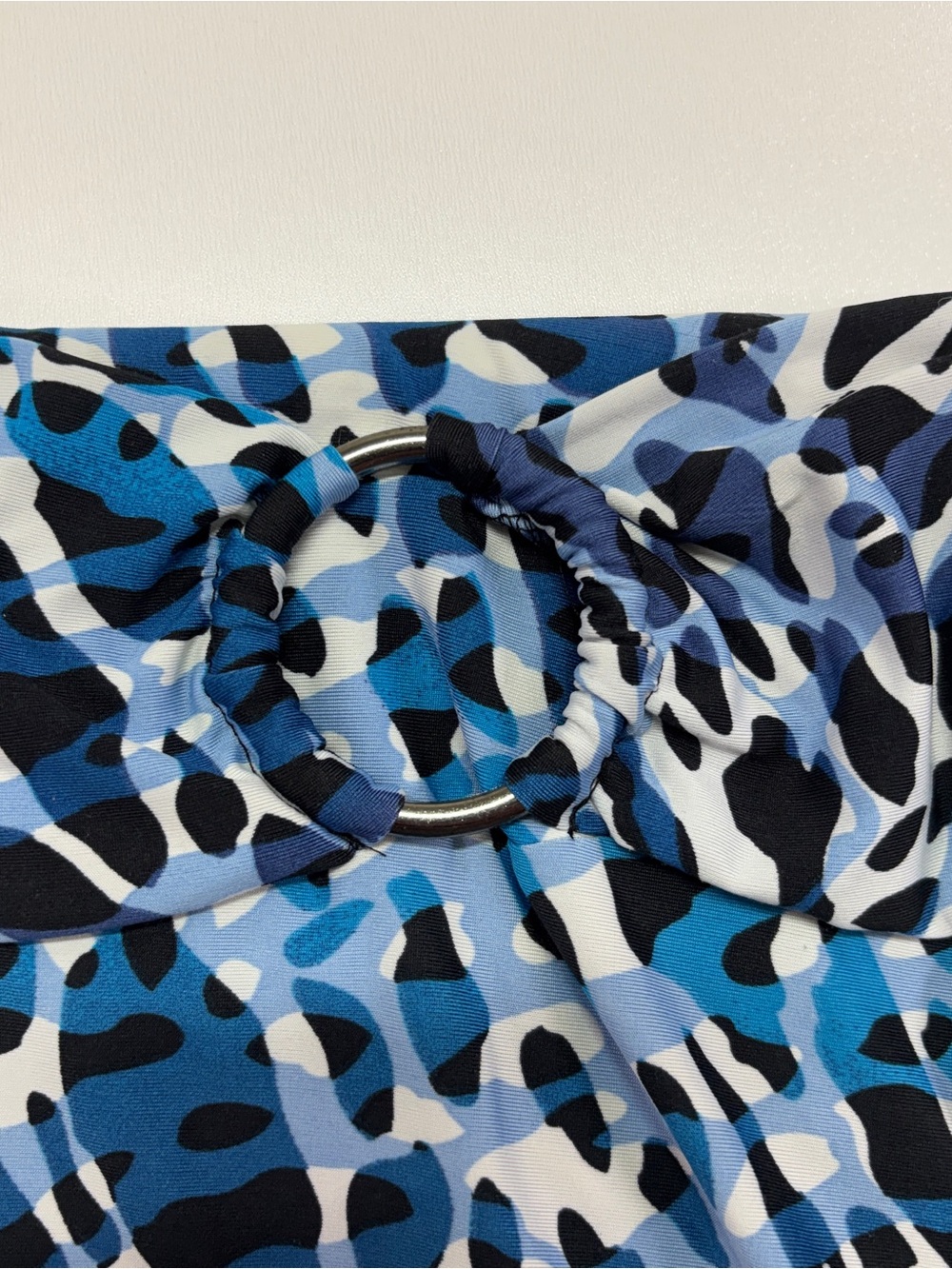 Robert Louis Blue Animal Print Maxi Skirt L Boho Resort Y2K - Picture 7 of 10